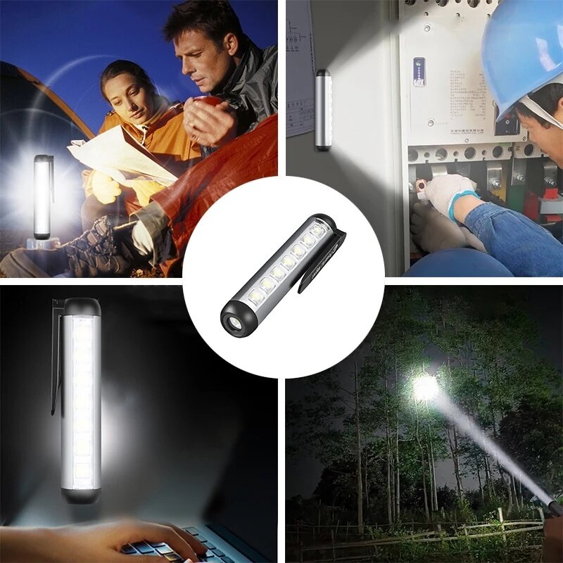 YESPERY Đèn Lồng Siêu Sáng Đèn Pin LED Mini Đèn Làm Việc Có Thể Sạc Qua USB Chống Nước Đèn Pin Đèn Cắm Trại Ngoài Trời Di Động