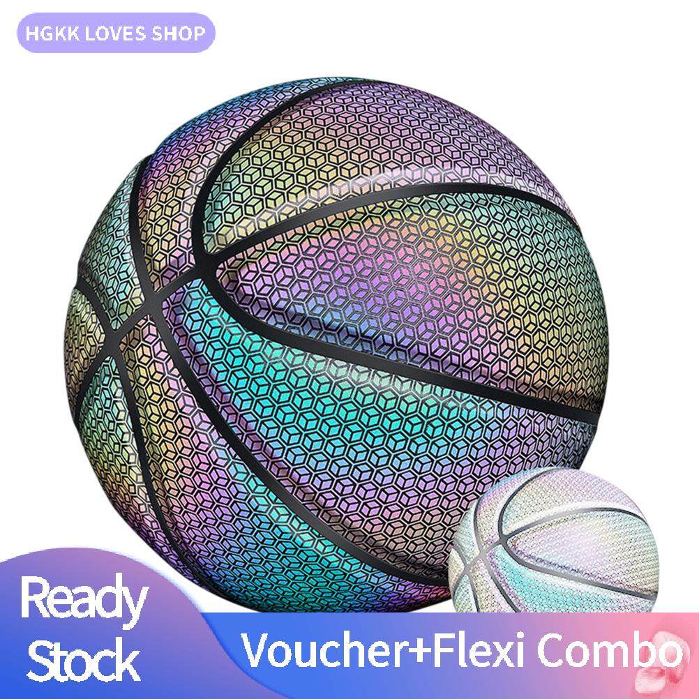 Sport Basketball Glow in the Dark with Net Bag Aedcbaide Luminous Basketball with Pump N0.7 Flashing Street Basketballs with Ball Needle Gift for Toy Learner Training Indoor Outdoor 