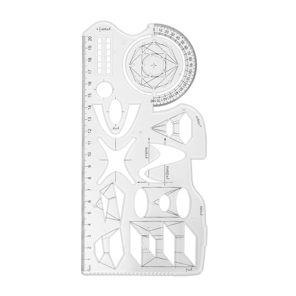 Multi-functional Ruler Decorme Multi-function Ruler Can Draw Many Geometric Drawings Convenient for Students