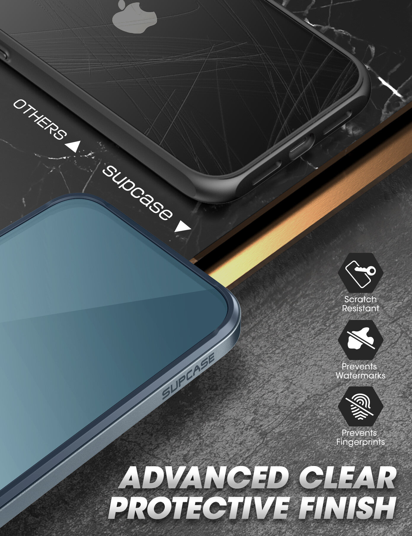 SUPCASE Ốp Lưng Sê-ri UB Edge Pro Cho iPhone 13 Pro 2021 Ốp Bảo Vệ Trong Suốt Khung Mỏng Phát Hành 6.1 Inch Có Bảo Vệ Màn Hình Tích Hợp