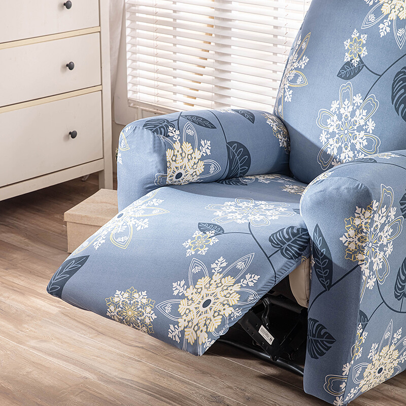 Đàn hồi có thể ngả Bọc ghế sofa đàn hồi thiết kế xẻ thư giãn Tấm phủ ghế sofa rắn phòng chờ ghế bành bao gồm với túi bên 4 cái/bộ
