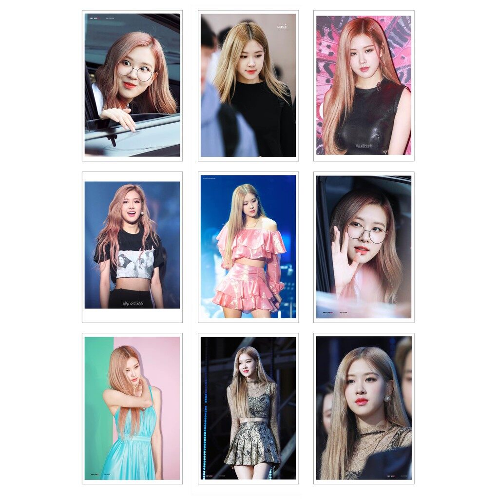 Lomo card ảnh rosé - black.pink