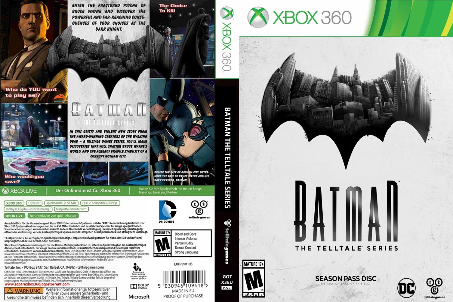 Xbox 360 Batman The Telltale Series Season Pass Disc Lazada