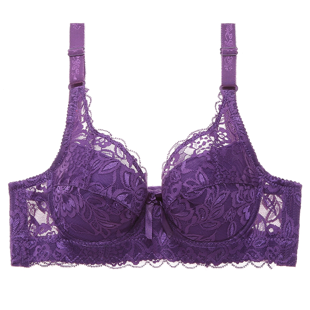 Meek plus size solid color floral lace sexy bra ladies brassieres bras