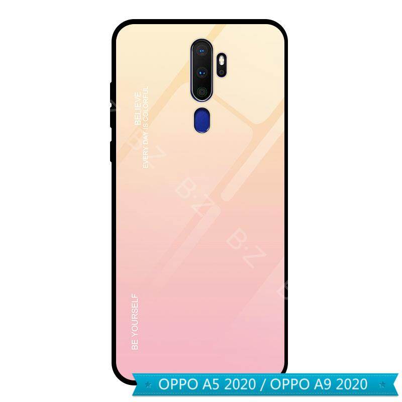 For OPPO A5 2020 / OPPO A9 2020 Case GradiGradient Tempered Glass Phone Case For OPPO A5 2020 / OPPO A9 2020 Cover Casing Fashion Coolent Glass Case