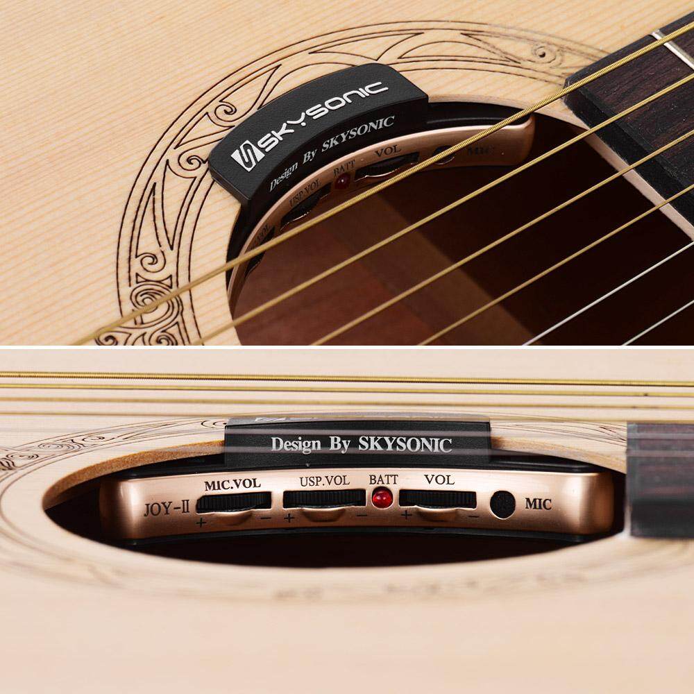 SKYSONIC JOYII Acoustic Guitar Soundhole Pickup Piezo + Mic Dual