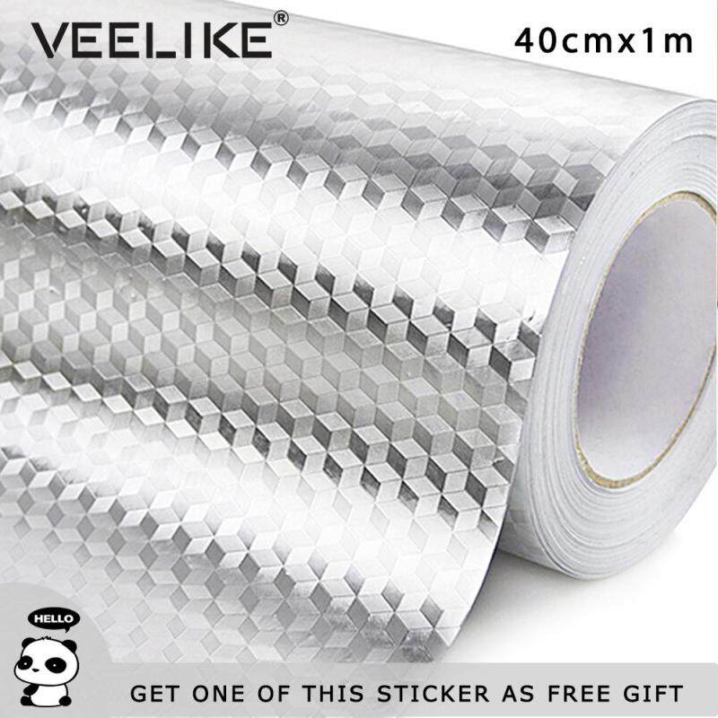 Veelike Backsplash Chống Dầu Chống Thấm Nước Nhôm Phim Tự Dính Dầu Miếng Dán Liên Lạc Với Giấy Dán Tường Nhà Bếp Bếp Tủ Decal Dán Tường 40 cm * 1M