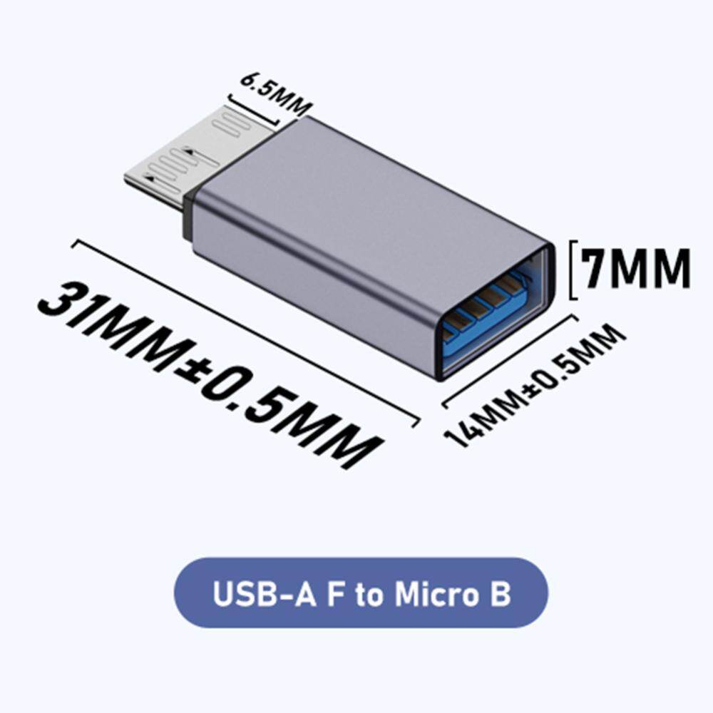 USB-A/Type-C để micro B công cụ chuyển đổi dữ liệu 7.5 Wát Bộ chuyển đổi dữ liệu USB3.1 Gen2 10gbps cho Cáp ổ cứng điện thoại di động
