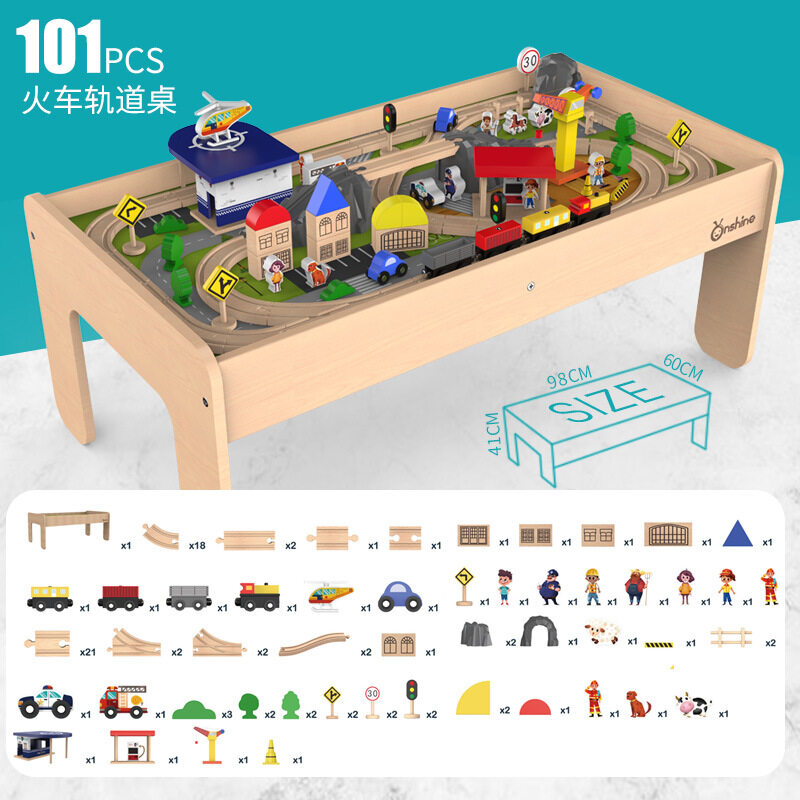 electric train set table