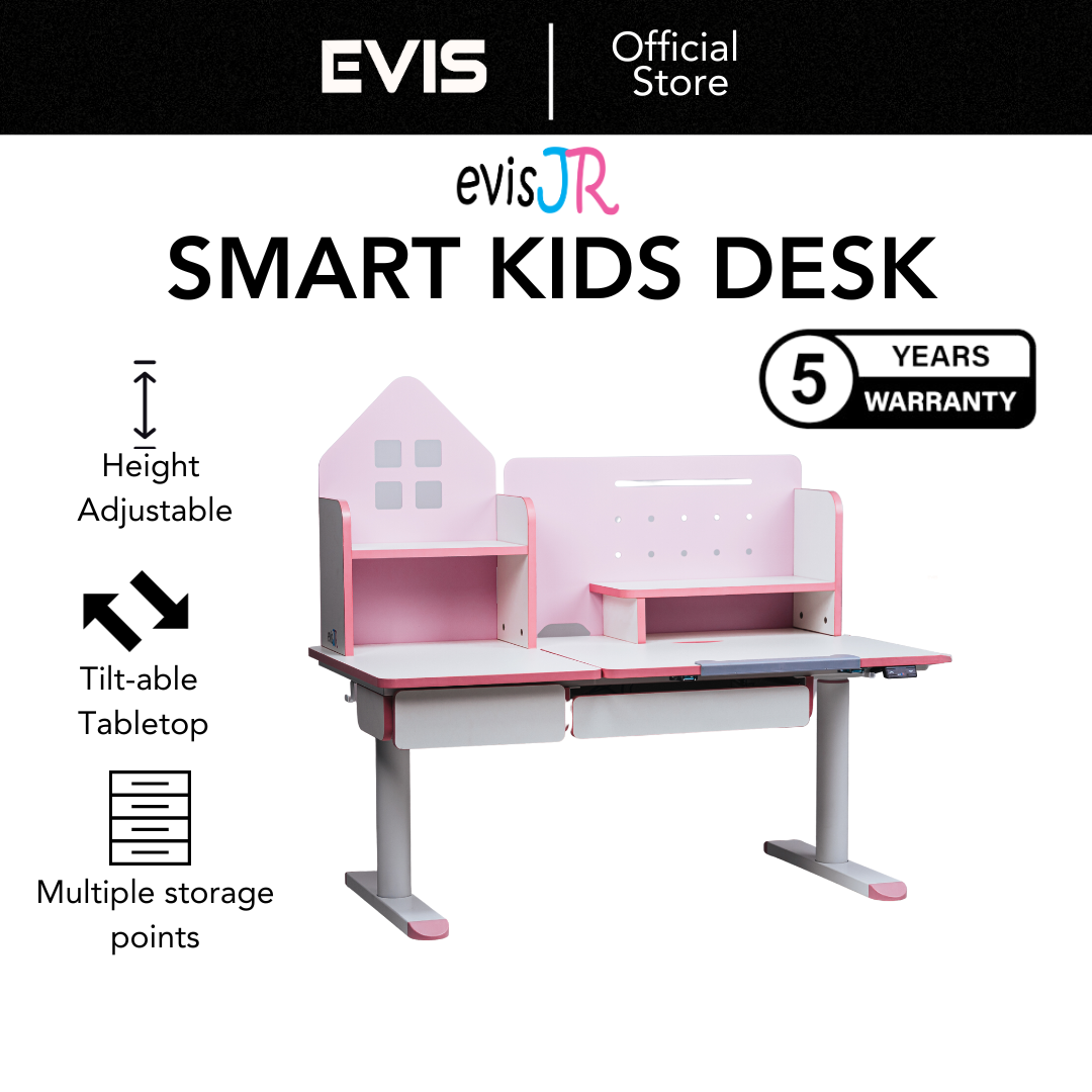 EVIS Jrs Smart Kids Desk Height Adjustable Study Table with