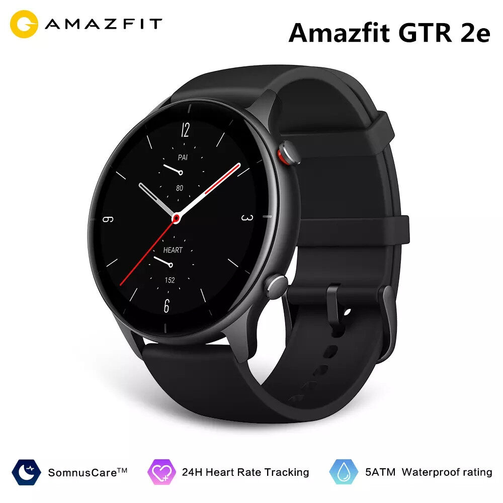 2021 New Amazfit GTR 2e Smartwatch Global Version 1.39\\'\\' AMOLED Sleep  Quality Monitoring Heart Rate 5 ATM Waterproof For Andriod | Lazada  Singapore