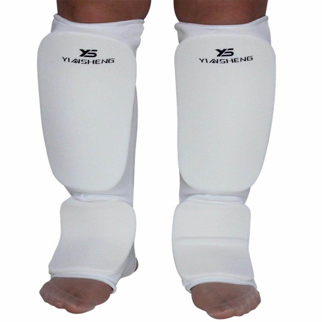Flameer Taekwondo Karate MMA Shin Instep Protector Leg Foot Guard Cloth Pad