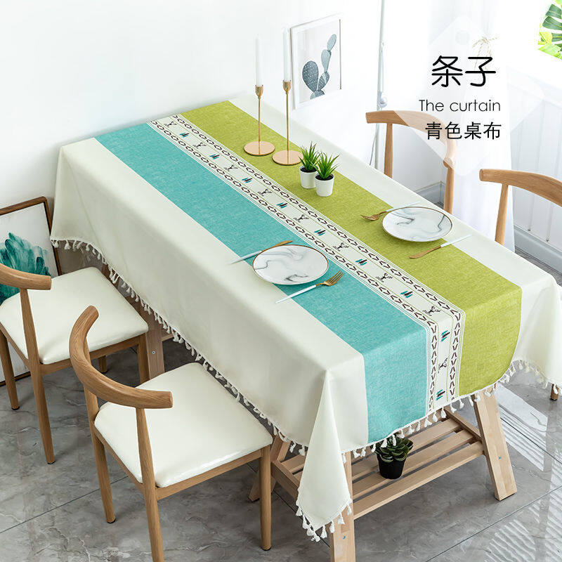 Lovehome Tablecloth 2 4 6 8-Seater Rectangular Dining Table Cloth Waterproof Oilproof Hotproof Table Cover