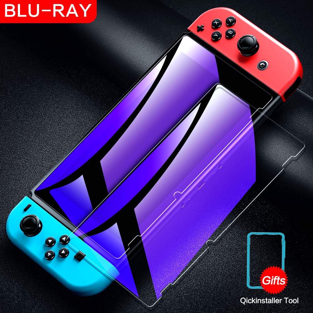Smartdevil NS miếng bảo vệ màn hình cho Bộ chuyển đổi Nintendo OLED / Switch Lite/Switch V2 Switch 2 bảo hiểm đầy đủ miếng dán Film thủy tinh cường lực với chống Đèn xanh dương HD chống vân tay chống cháy nổ