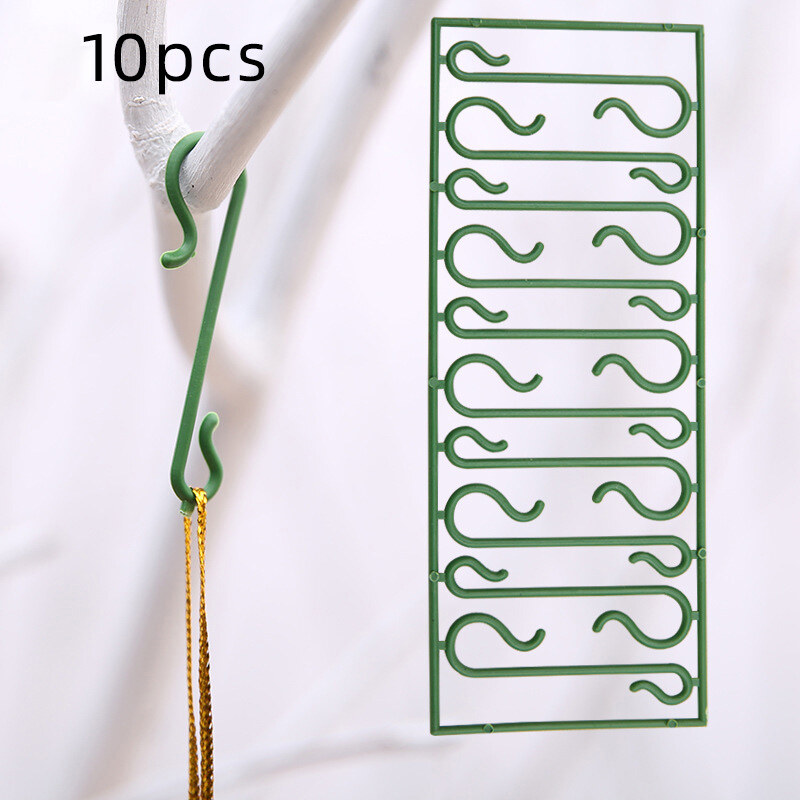 Houseeker 10Pcs S-Shape Hooks For Christmas Tree Decor Kitchen Bedroom Railing Hanger Clasp Holder Hanging Christmas Ornaments Hanger Tools