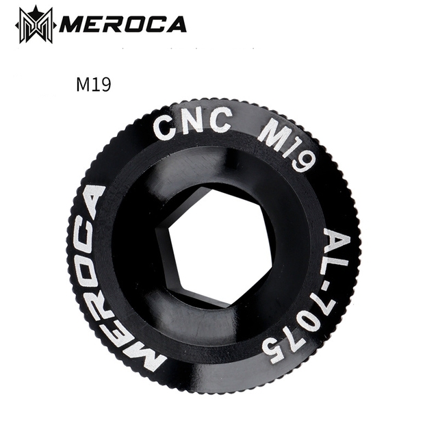 Meroca mtb aluminum alloy cnc screw mountain bike crank cover screws m18/m19/m20 bolt for shimano iamok