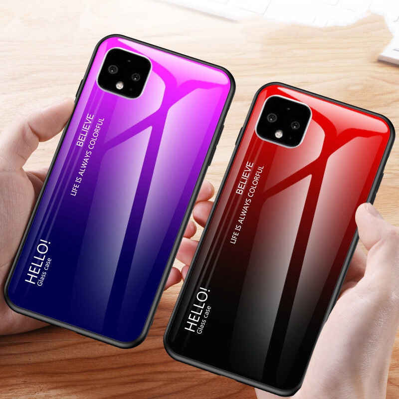 Zeallion Cho [Google Pixel 1 4 XL] Ốp Lưng Kính Cường Lực Gradient Ốp Bảo Vệ Điện Thoại