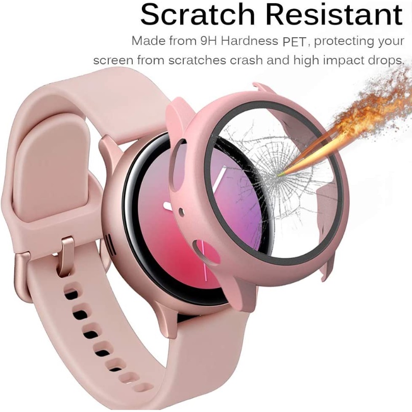 CCLCC Ốp Bảo Vệ Màn Hình Tương Thích Với Samsung Watch Active 2 40Mm 44Mm/Ốp Bảo Vệ Toàn Diện Samsung Watch 4 40Mm/44Mm
