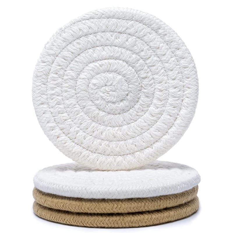 Drink Coaster Absorbent Woven Coaster Set Hand Woven Drink Coaster ...