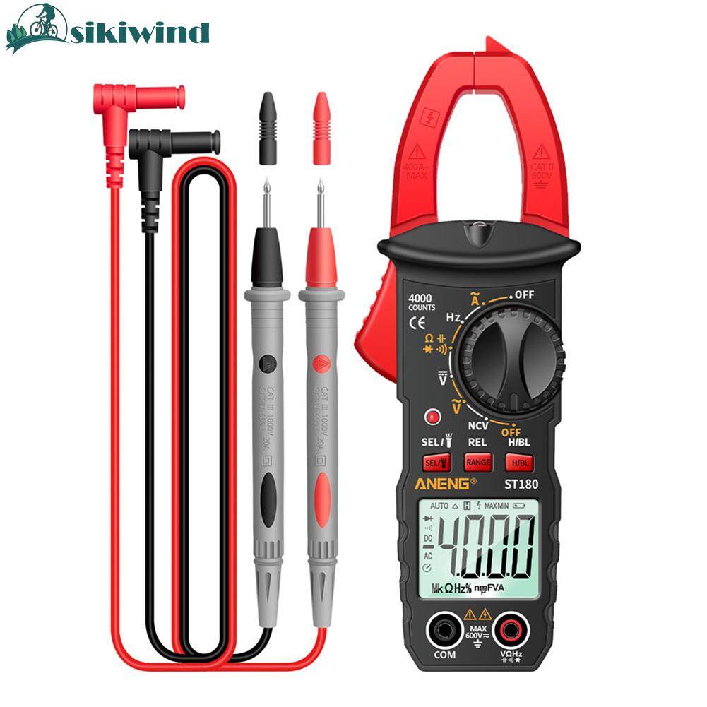 St180 4000 counts digital current clamp meter ac ohm ncv multimeter tester