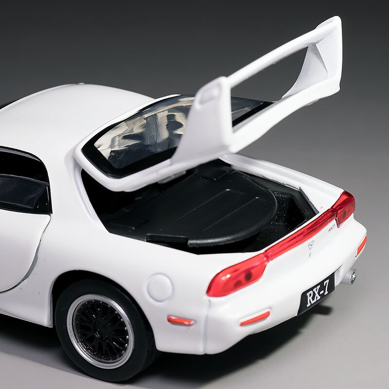 thumbnail image 2 of CHUNYAN 1/32 Mazda Miata MX-5 Alloy Model Car, Toy Car With Pullback, Removable Top, Blinking Lights, Toy Car With Sound And Bright Lights, Collectible Grade Gift For Kids (Red 2 of 11