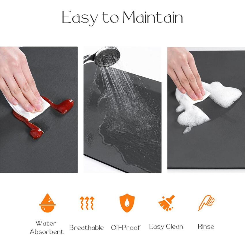 Tấm Lót Ráo Nước, Siêu Thấm Tấm Úp Bát Đĩa Tấm Làm Khô Nhanh Khăn Lót Đĩa 30*40Cm Đĩa Nhà Bếp Tấm Làm Khô Màu Nước/Miếng Lót Cà Phê