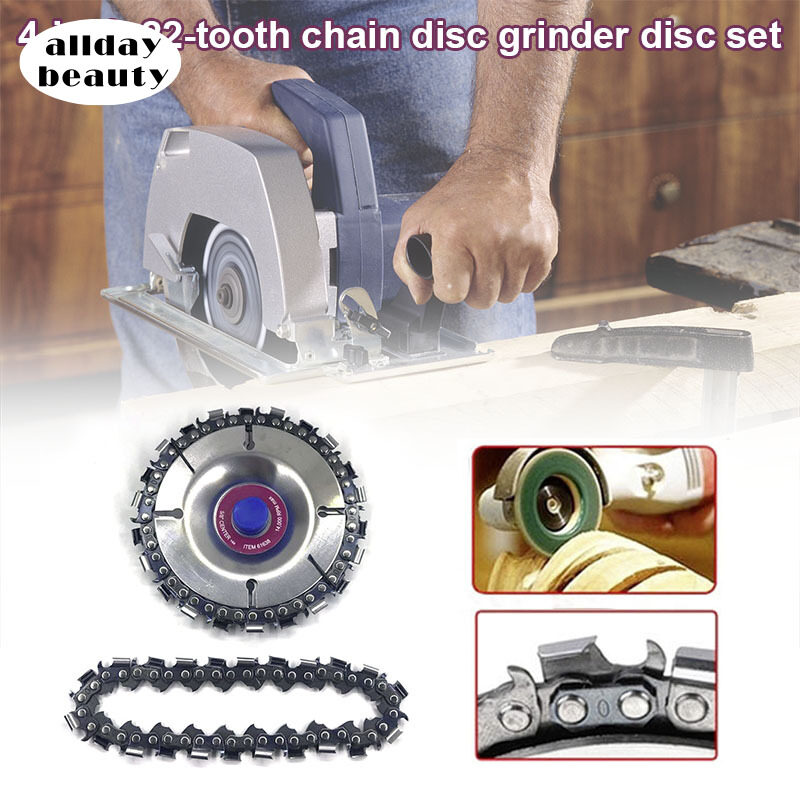 Tất Cả Số 【Cod】 4 Inch 22 Răng Dây Chuyền Đĩa ARBOR Khắc Gỗ Đĩa Cho 100/115 Máy Mài Góc