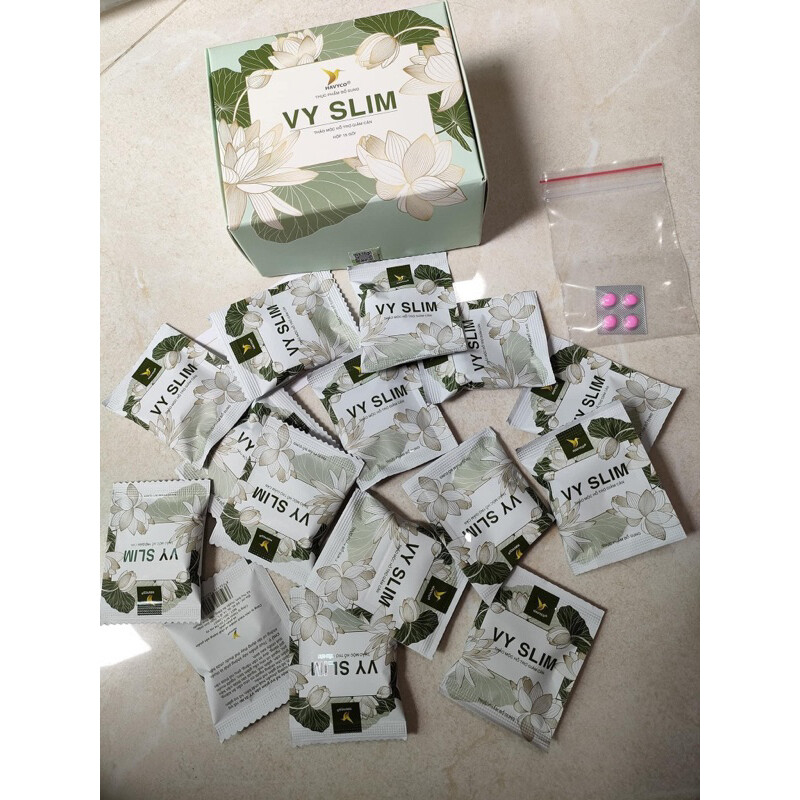Trà thảo mộc giảm cân vy slim tặng 4viên detox giảm mỡ