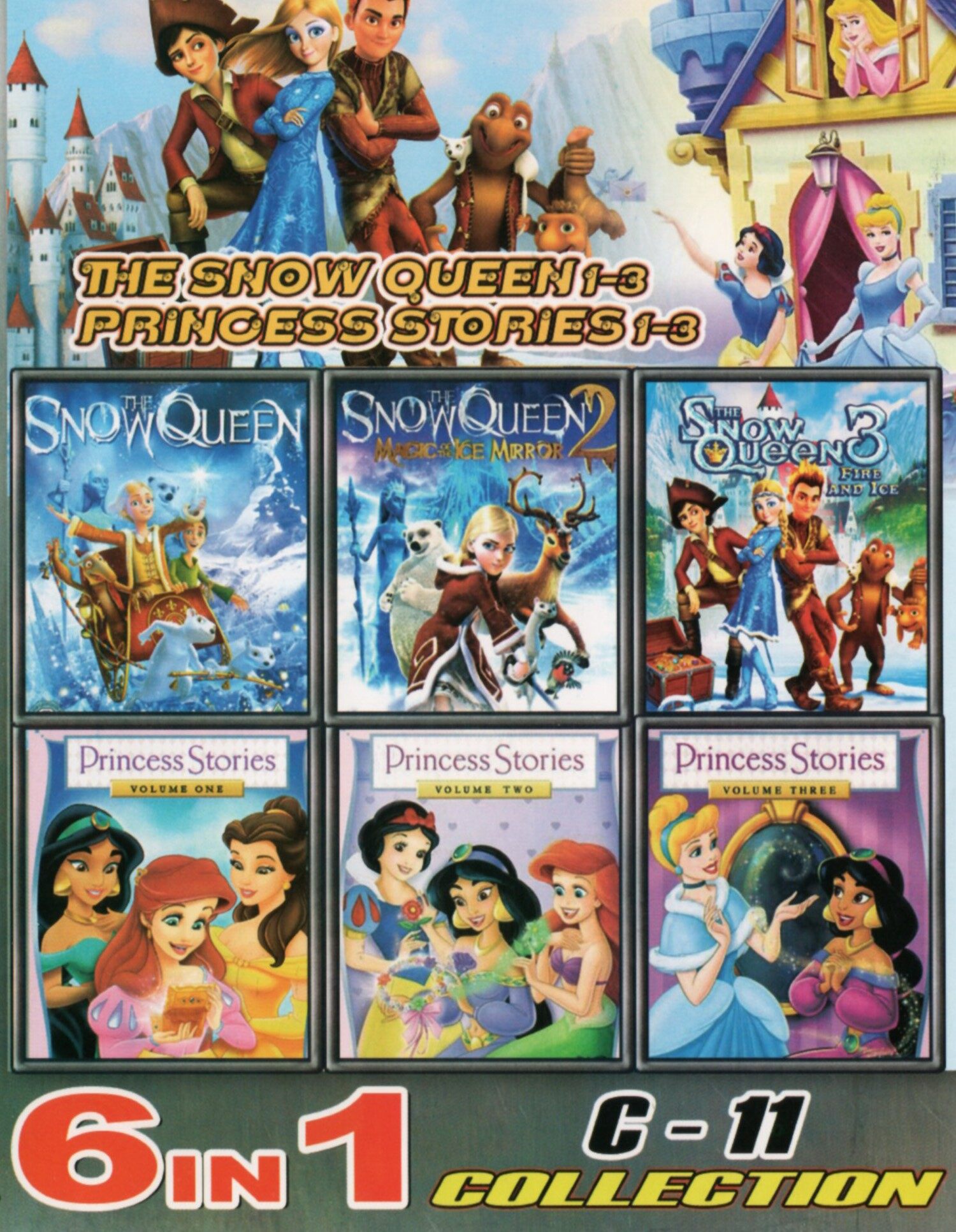 English Cartoon The Snow Queen & Princess Stories 6 In 1 Collection C 11 |  Lazada