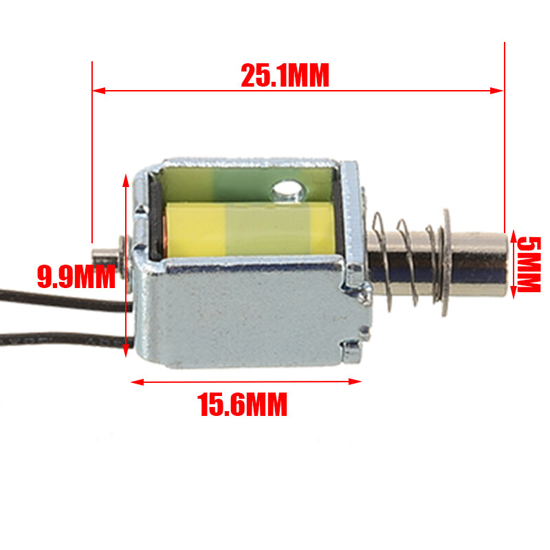 BOKALI 1PCS New 3~6V Mini DC Solenoid Electromagnet Push Pull Through Type Electric Magnet