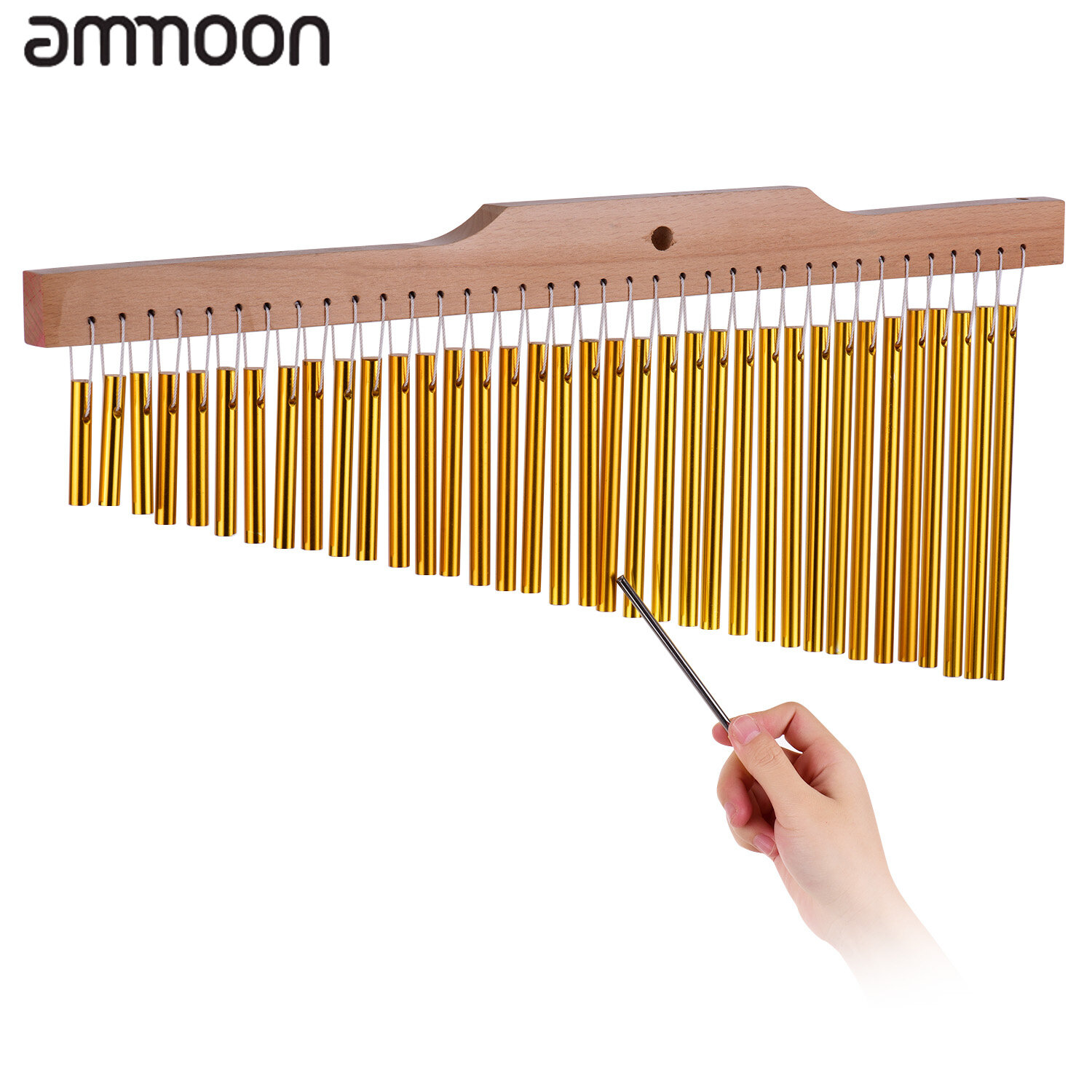36 Bar Chimes Gold Aluminum Alloy Wooden Bar Lazada PH