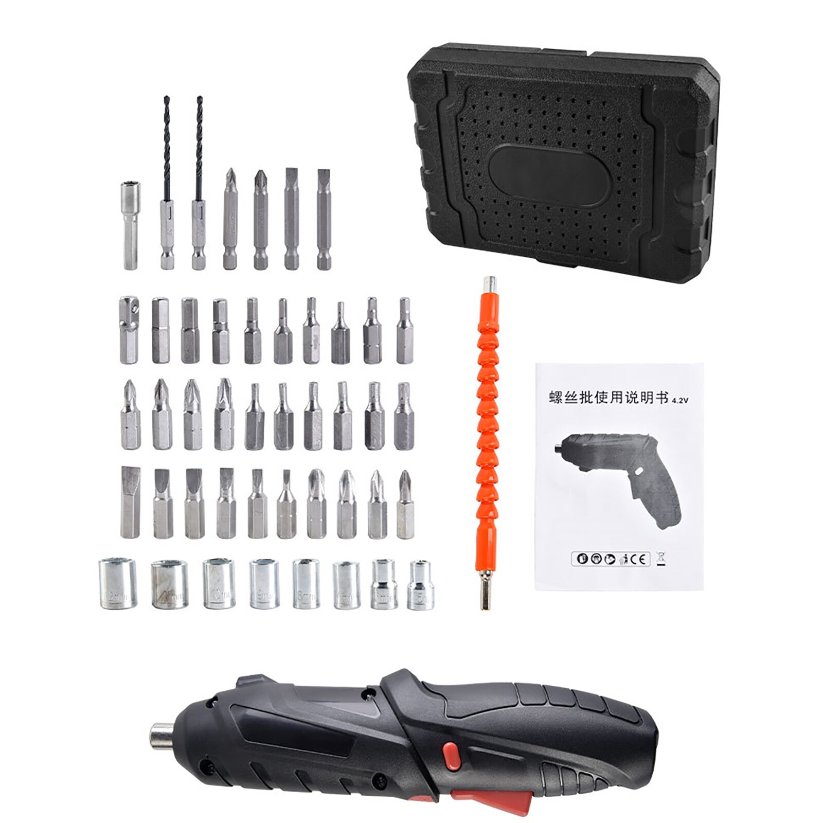 Cordless Rechargeable Handy Drill Screwdriver Bit Set Electric Hand