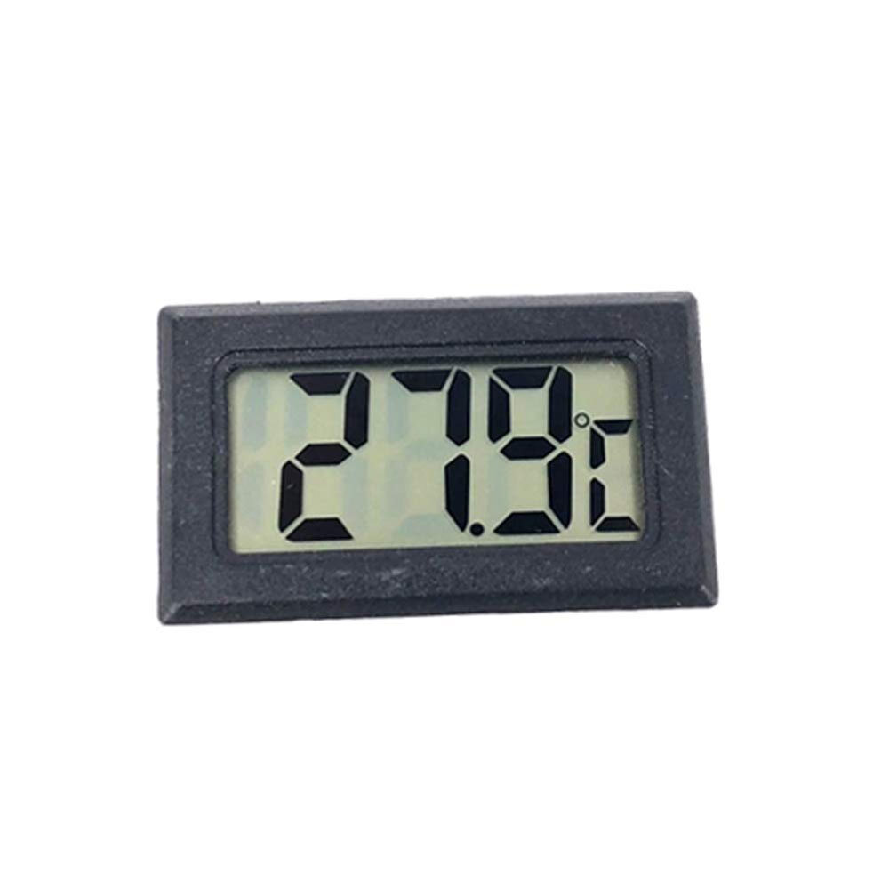 FocusAi  Embedded Digital Thermometer with Built-in Probe and LR44 Battery Black Rectangular Thermometer Hygrometer Aquarium Temperature Humidity Meter