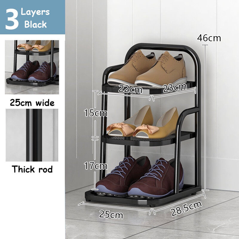 3 7 Tiers Shoe Rack Metal Sandal Shoes Umbrella Shelf Rak Tingkat Besi ...