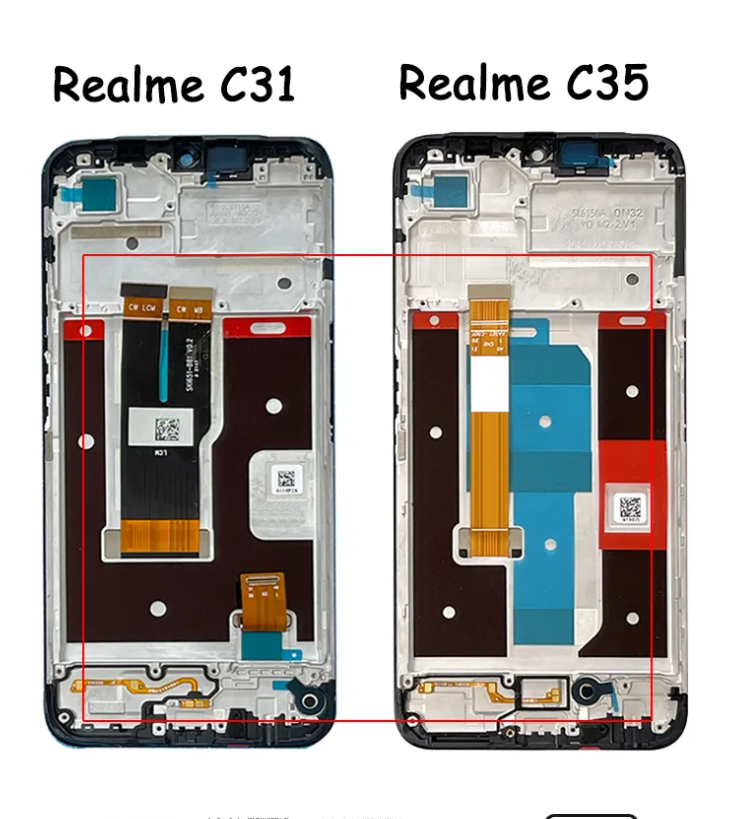 Original LCD với khung cho Realme C30 c30s C31 C33 C35 LCD với khung hiển thị màn hình cảm ứng số hóa màn hình lắp ráp