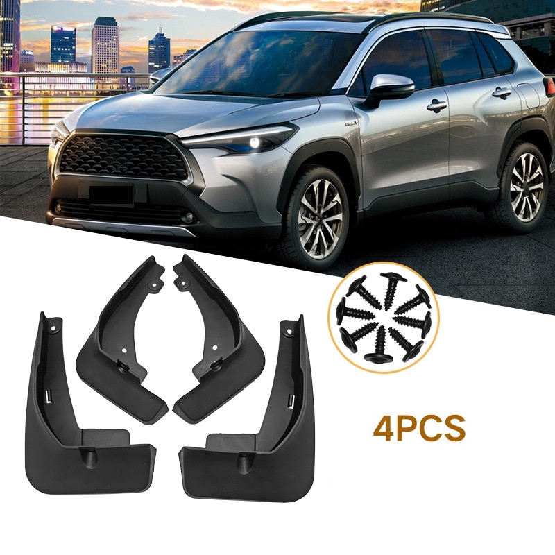 Xps 4Pcs Car Mud Flaps Mudguards Splash Guards Fender for Toyota Corolla Cross 2020 2021 Car Decoration