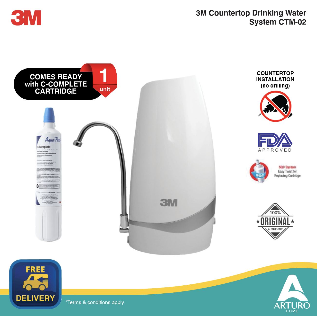 3M CTM02 Counter Top Drinking Water System Lazada