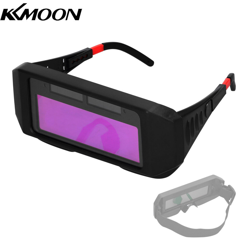KKmoon Solar Power Automatic Dimming Welding Glasses HeadMounted Welding Eyeglass Welding Argon Arc Welding Glasses Protective Welding Eyeglass