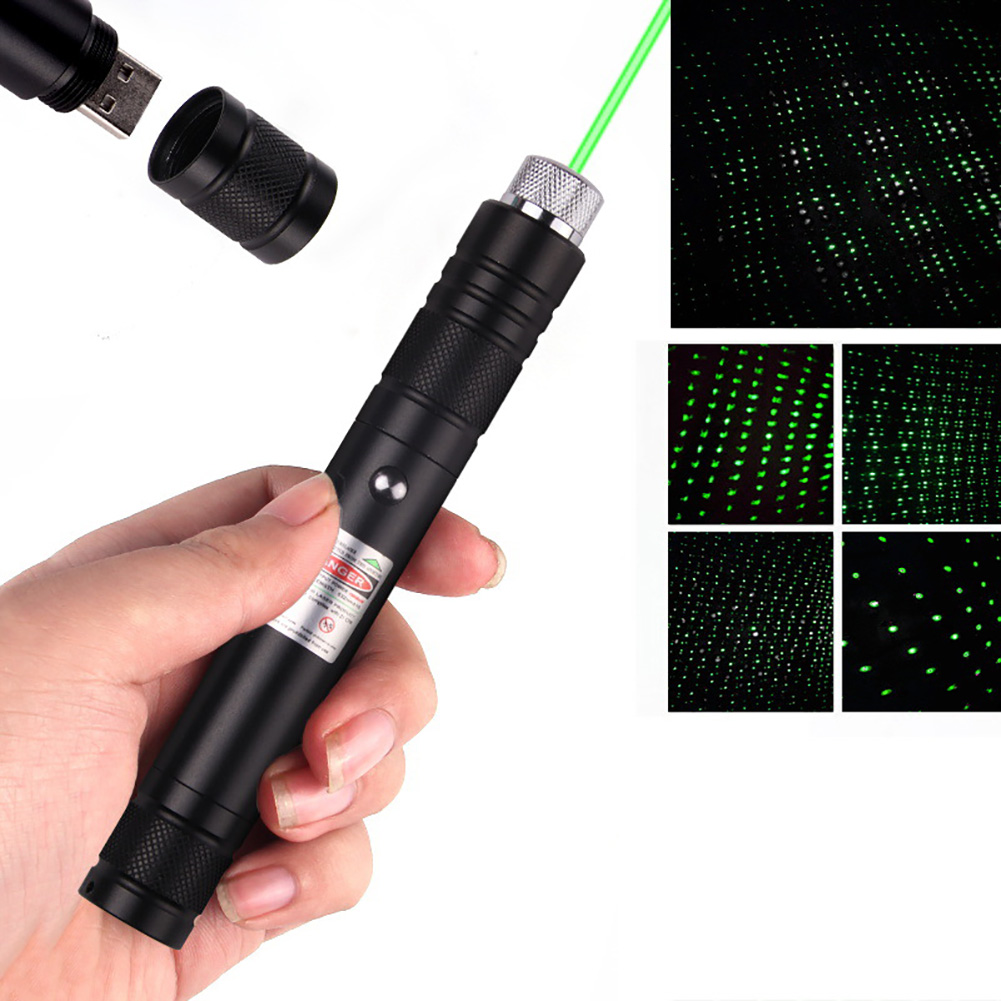 BC 10000m USB Charging Laser Torch Green Laser Pointer High Powerful Dot Single Starry Burning Match