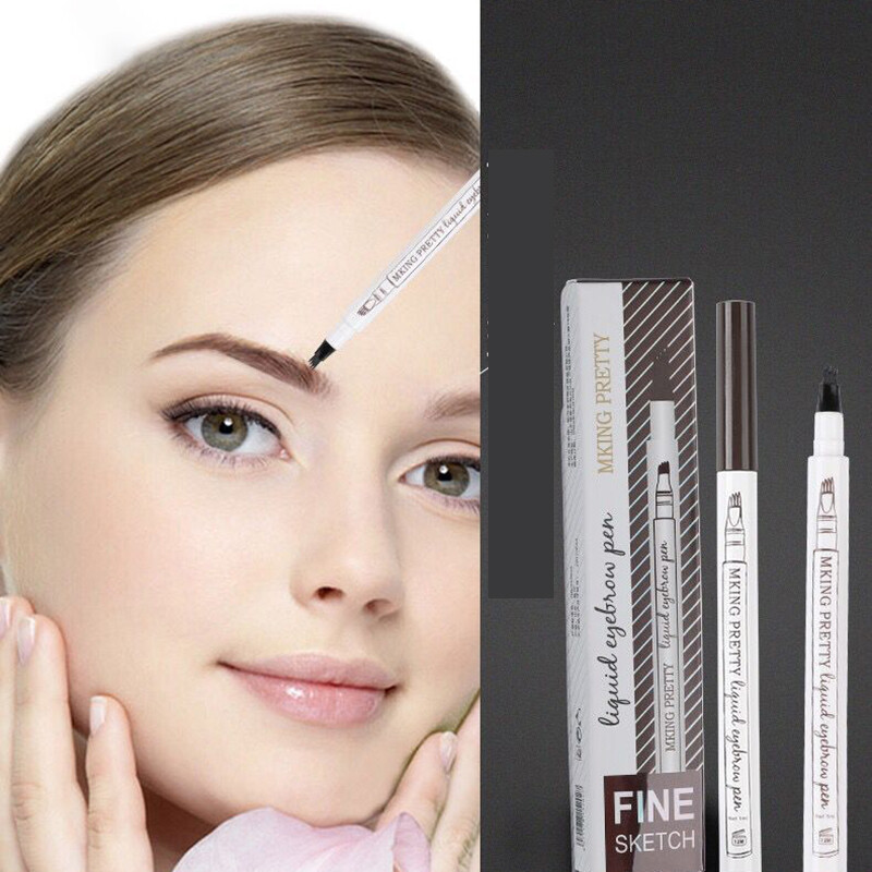 Bốn Bút chì kẻ lông mày không thấm nước rất tốt lông mày dạng lỏng Bút chì kẻ lông mày
