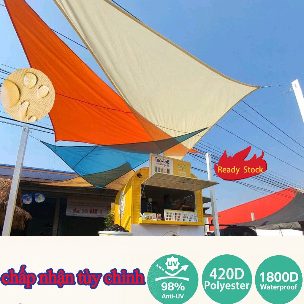 Bạt Che Nắng 420D Tùy Chỉnh Bạt Che Nắng Ngoài Trời Chống Nước Hình Tam