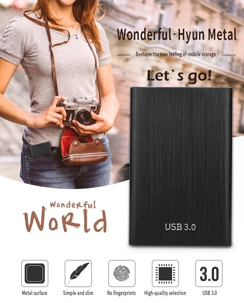 High-Speed 1TB SSD Portable External 2TB Solid State Hard Drive USB3.0 500GB Interface Mobile Hard disk For Laptop Mac Original