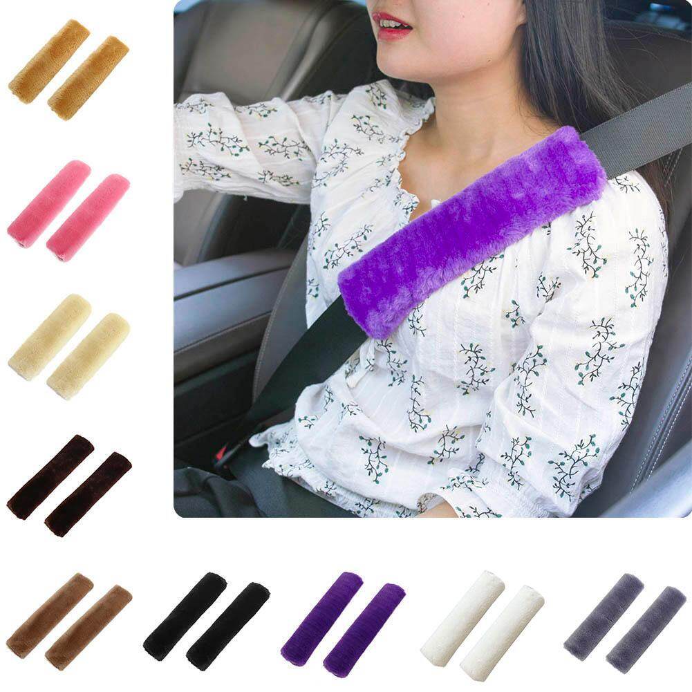 2Pcs Car Seatbelt Shoulder Pad Comfortable Driving Seat Belt Vehicle Soft Plush Auto Seatbelt