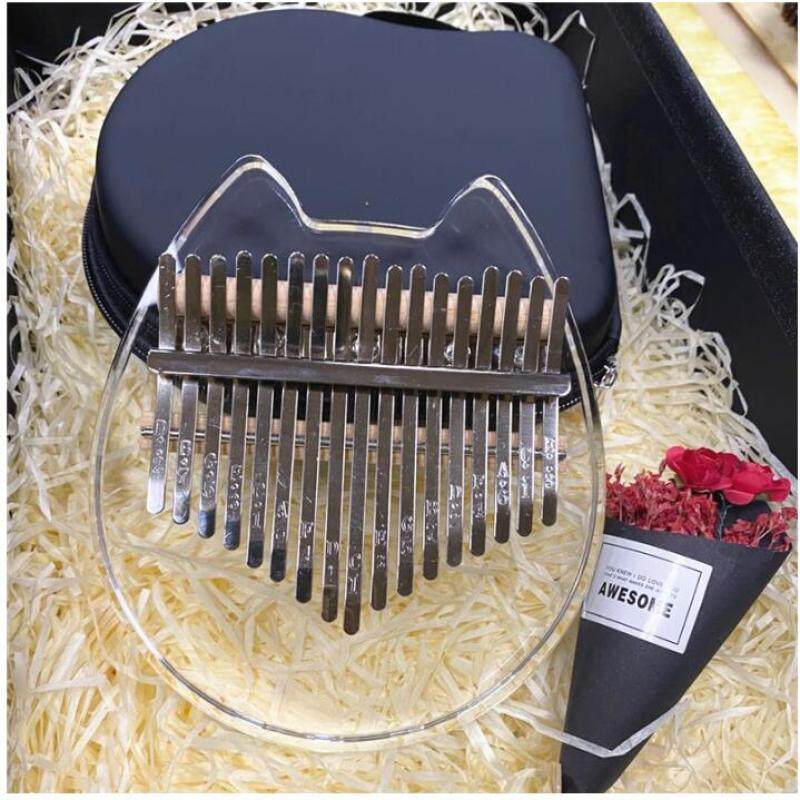 Mini Kalimba 17 Keys Transparent Crystal Acrylic Thumb Piano Fit for Kids Adults Beginners Profesisonals Malaysia