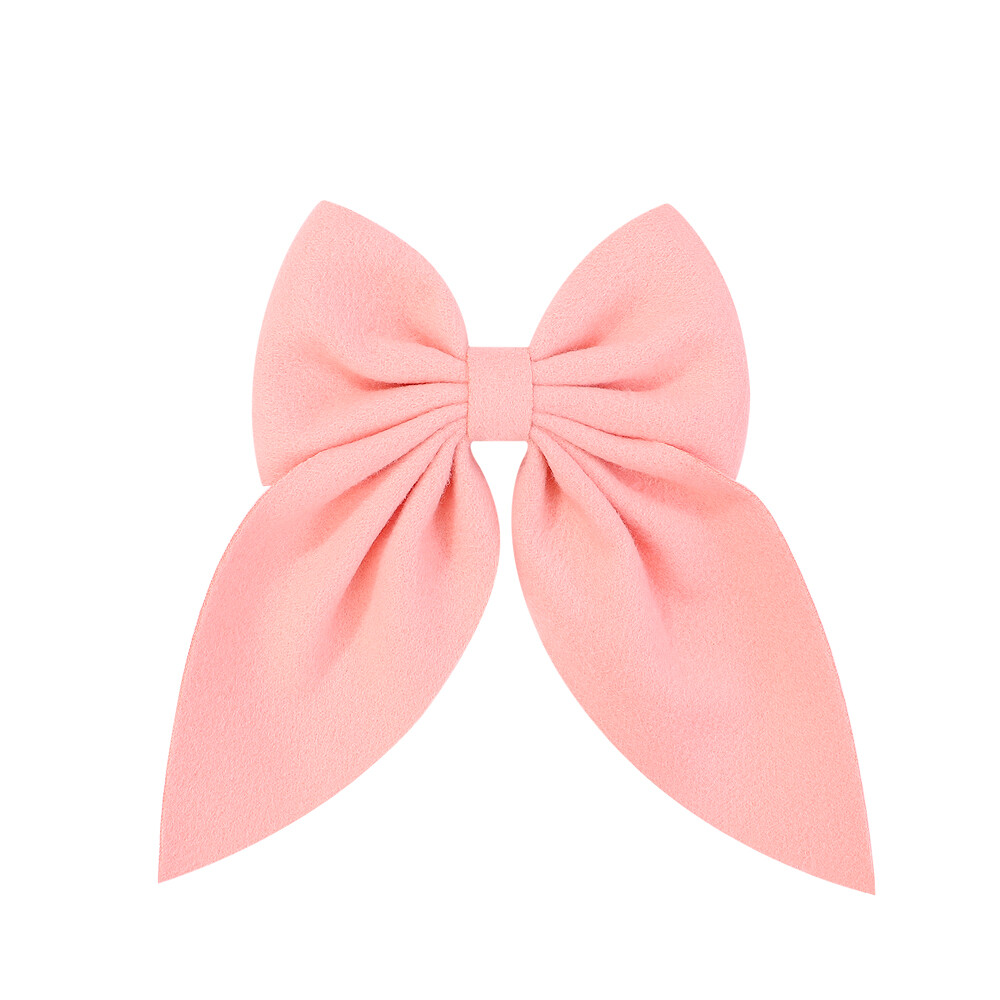 1 piece pink clip headband hair accessories new bow girl hair clip outdoor fashion solid color hair clip