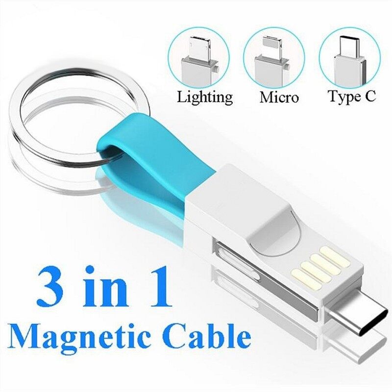 [SONGFUL] Portable Travel 2 in 1 Mini Keychain Phone Charger Charging Cable USB Type C Micro USB compatible with iPhone Xiaomi Samsung Huawei OnePlus LG Android Lightning Cable