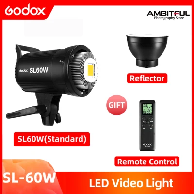 Godox LED Video Light SL60W SL-60W 5600K White Version Video Light Continuous Light Bowens Mount for Youtube Studio Video Recording sl60w godox