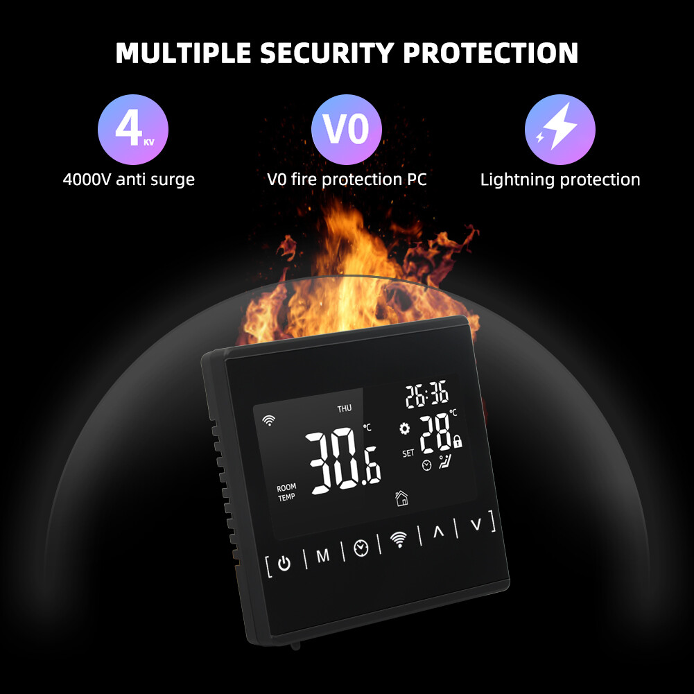 Yieryi Kỹ Thuật Số Wifi Nhiệt Lượng Thông Minh Điện Tầng Sưởi Ấm Bộ Điều Khiển Nhiệt Độ Lạnh Cho Phòng