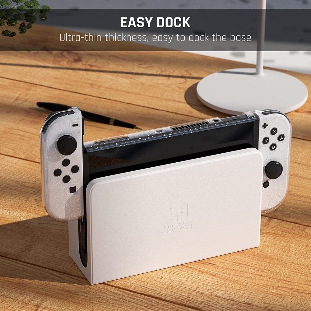 Nintendo Switch Oled Dockable Clear Case Protective Cover for NS Switch Oled Flash Hard Shell