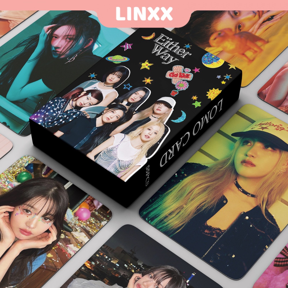 Linxx 55 pcs ive either way album lomo card kpop photocards postcards series